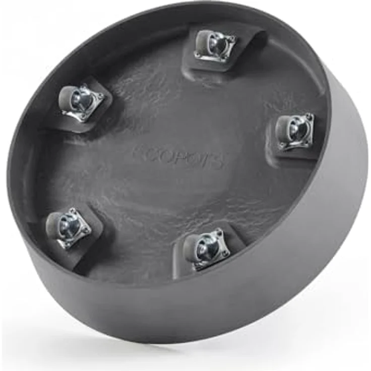 ECOPOTS Amsterdam Unterschale auf Rädern - Grau Ø 34 cm – Bild 2
