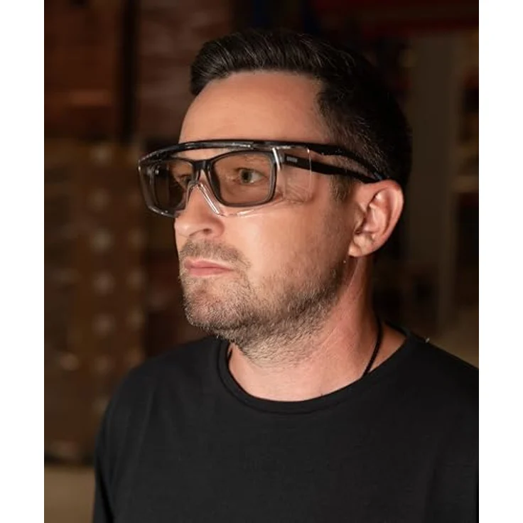 Uvex Super F OTG Schutzbrille - Supravision Sapphire - Transparent-Schwarz-Weiß – Bild 4