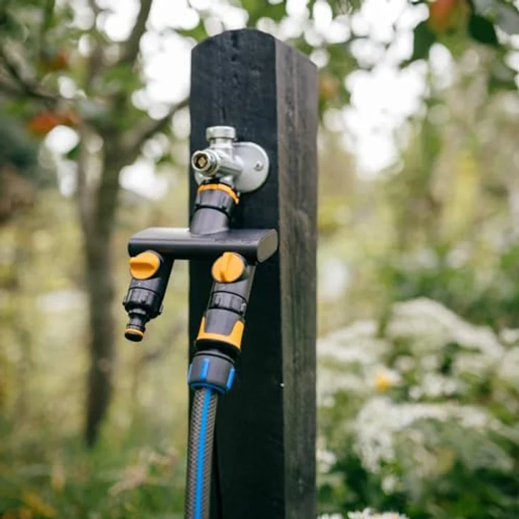 Fiskars Comfort 2-Wege-Ventil, mit On/Off-Funktion für 2 Schläuche, für Wasserhahn Ø 21 mm (G 1/2"), Ø 26,5 mm (G 3/4") und Ø 33,3 mm (G 1") – Bild 5