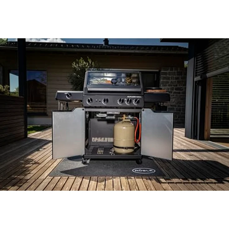 RÖSLE Gasgrill ALLFLAME Hero 4 – Gusseisenroste, beleuchtete Drehknöpfe, schwarz – Bild 5
