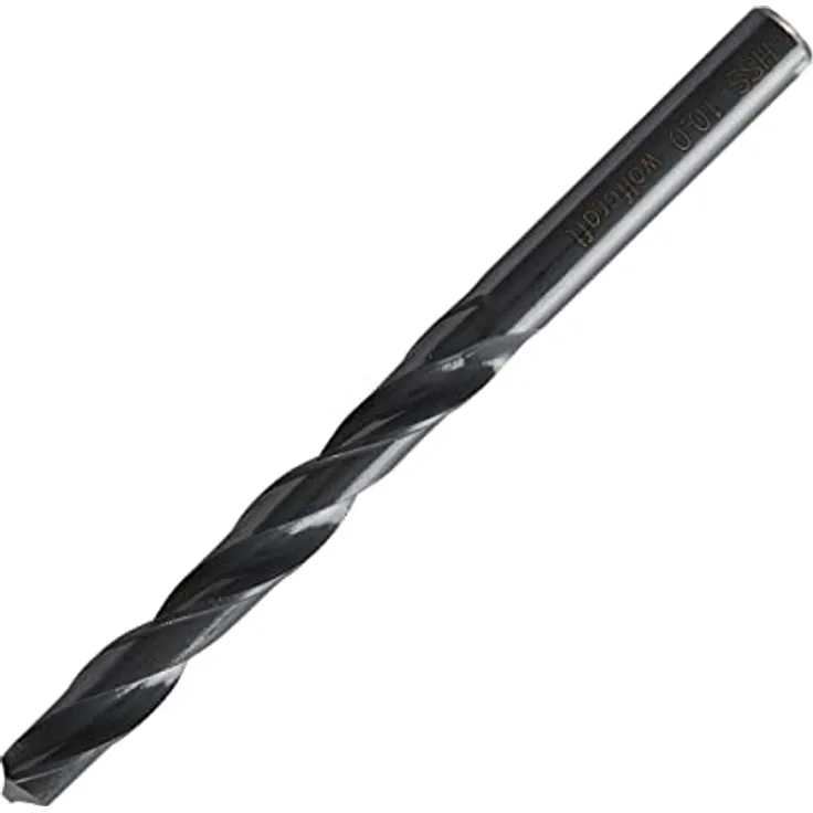 Wolfcraft 7510010 HSS Metall-Spiralbohrer Ø 8 mm, Gesamtlänge 117 mm, zylindrischer Schaft, präzisionsgeschliffen, DIN 338