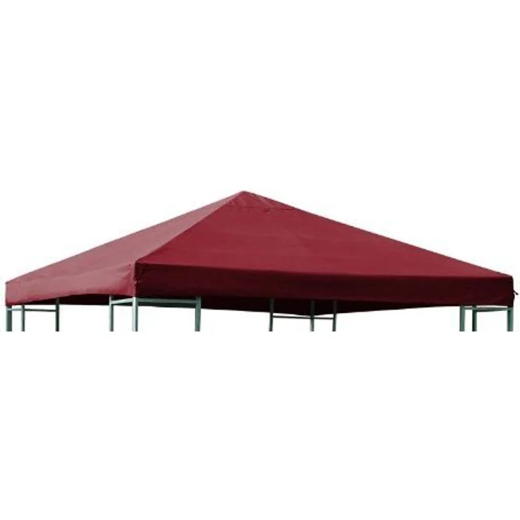 DEGAMO Pavillon-Ersatzdach, für Metall- und Alupavillon 3x3 Meter, bordeaux rot, wasserdicht – Bild 2