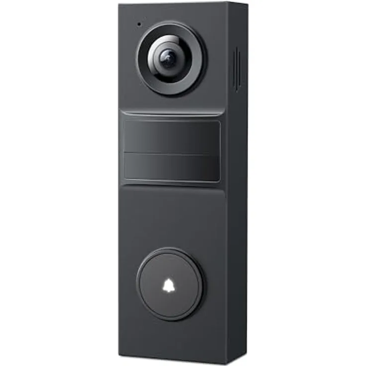 Tapo D205 Akku-Videotürklingel, WLAN Türklingel mit 2K Kamera, 160° Weitwinkel, Zwei-Wege-Audio, integrierter Akku, microSD Speicherung bis 512 GB, kompatibel mit Solarpanel