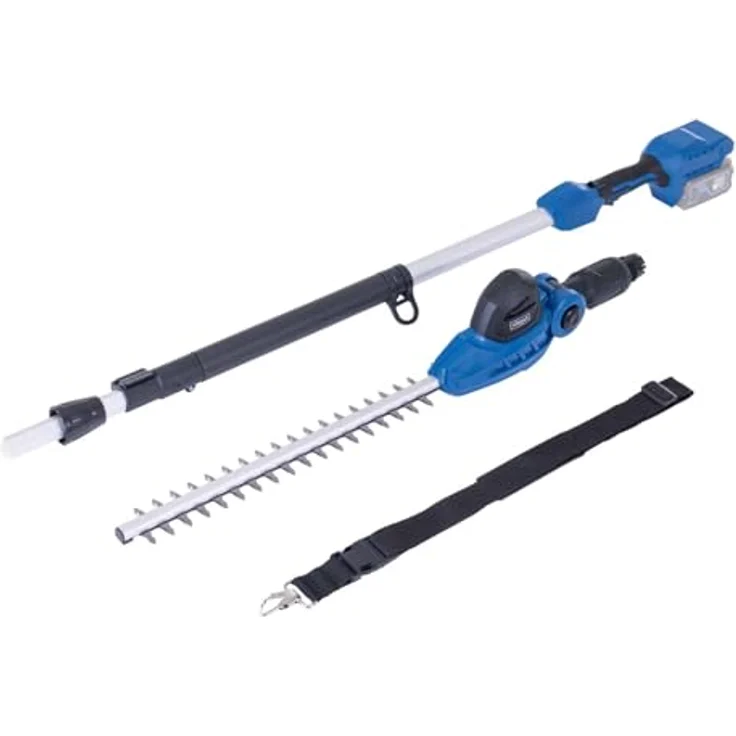 Scheppach Akku-Teleskop-Heckenschere C-PHS410-X, 410 mm Schnittlänge, max. Aststärke 16 mm, Gesamtreichweite 2,6 m, 11 einstellbare Winkel, 20-Volt-IXES-Serie – Bild 1