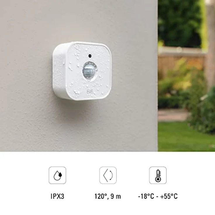 Eve Motion (HomeKit) – Smarter Bewegungssensor mit Lichtsensor, IPX3-Wasserbeständigkeit, Mitteilungen, automatische Aktivierung von Leuchten und Geräten, keine Bridge nötig, Bluetooth, Apple HomeKit – Bild 3