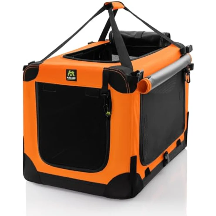 Maelson Soft Kennel Neon-Orange, 72 cm - Faltbare Hunde-Transportbox mit flauschiger Einlegematte – Bild 5