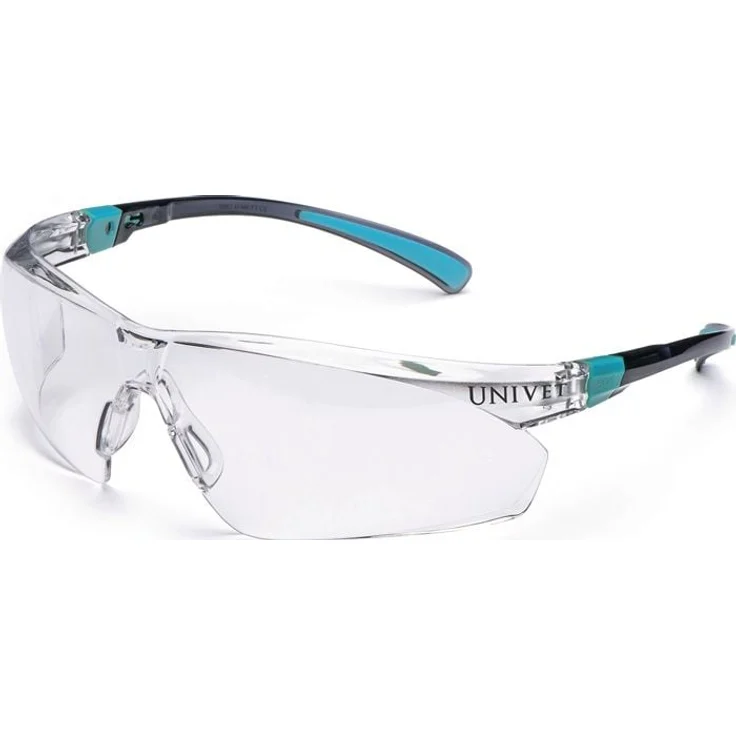 UNIVET Schutzbrille 506 UP, EN 166/EN 170, ergonomische Bügel, schwarz/blau, Anti-Kratz- und Anti-Beschlag-Beschichtung