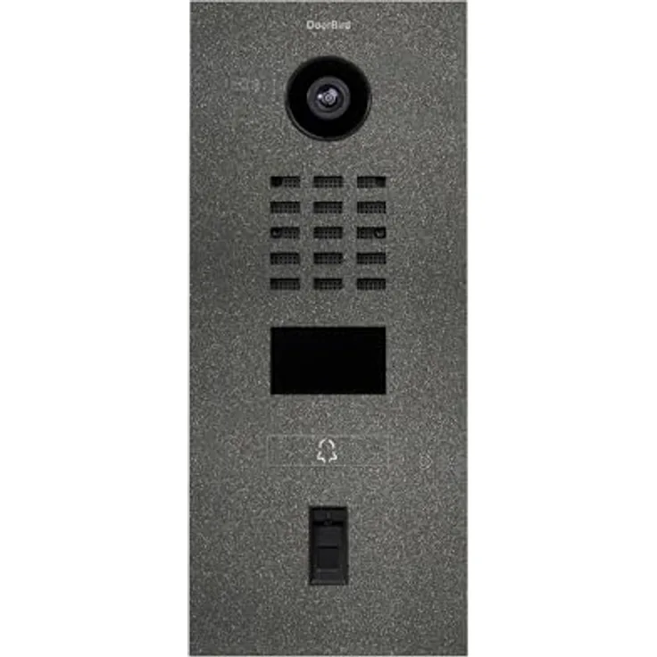 DoorBird D2101FV Fingerprint 50 Video-Türstation mit HD-Video, Fingerabdruckleser, RFID und Bewegungssensor, in Eisenglimmer (DB 703)