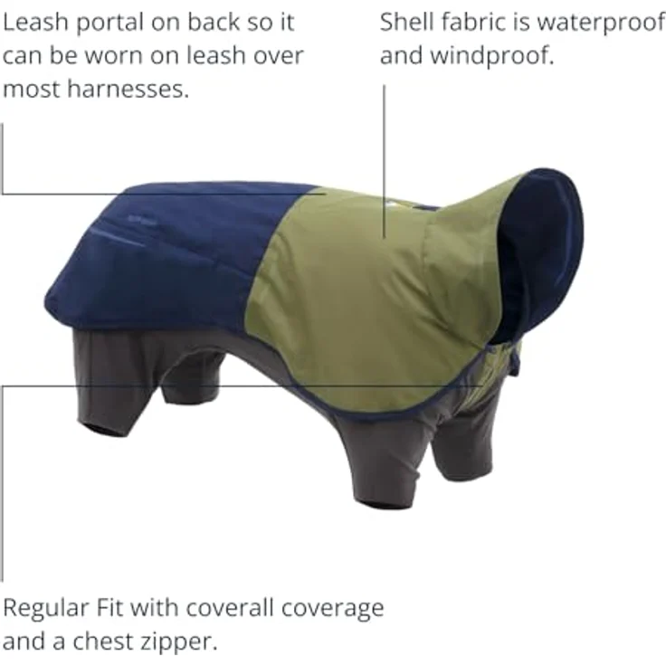 RUFFWEAR Sun Shower Overall Midnight Blue XXS, wasser- und winddicht mit reflektierenden Akzenten – Bild 3