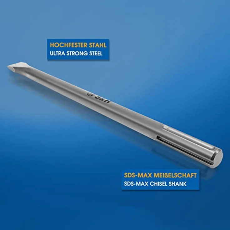 S&R Flachmeißel SDS max 400 x 25 mm, rund, Industriequalität, gehärtet, Made in Germany mit speziellem Oberflächenschutz – Bild 3