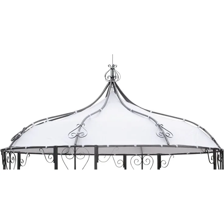DEGAMO Pavillon-Ersatzdach BURMA, rund 300cm, PVC-beschichtet weiß, wasserdicht