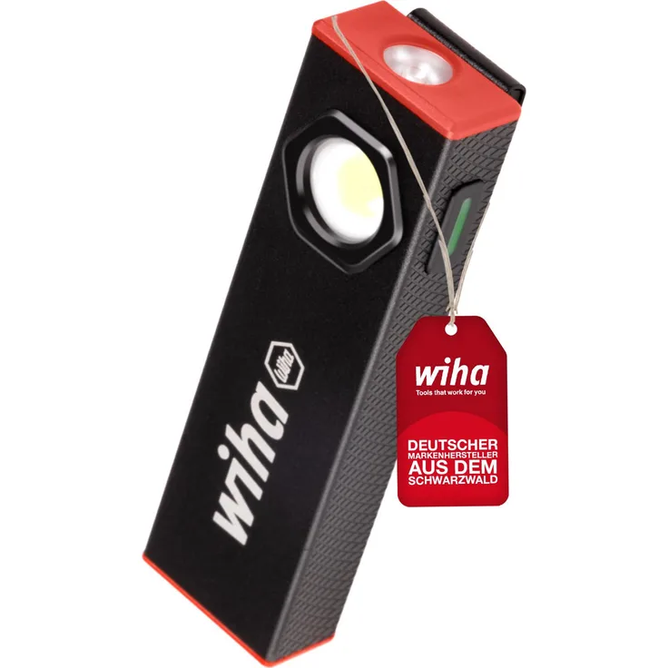 Wiha, Taschenlampe, Handleuchte 800 lm I 5 Leuchtmodi I Werkstattlampe aufladbar I Akku LED Taschenlampe super hell (9.70 cm, 800 lm)
