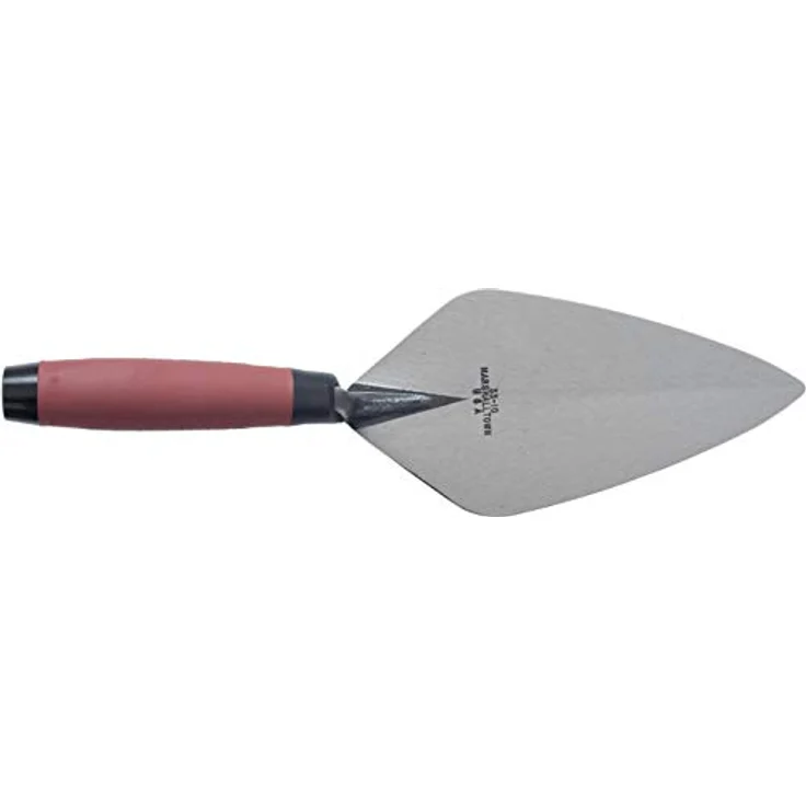 Marshalltown Maurerkelle, Putzkelle London Style mit ergonomischem Durasoft Griff, aus Carbonstahl, mit breiter Spitze und geradem Hals, Maße der Kelle: 254x118 mm – Bild 5