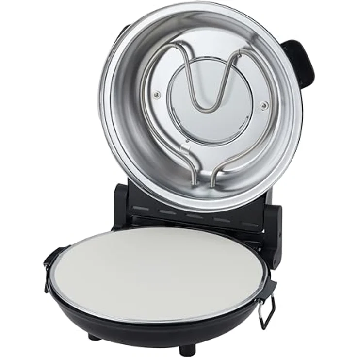 Elta Pizzaofen, elektrischer Pizzaofen mit Pizzastein, 1200 Watt, 42 cm Durchmesser, bis 360°C, ideal für Pizza und Teiggerichte – Bild 5