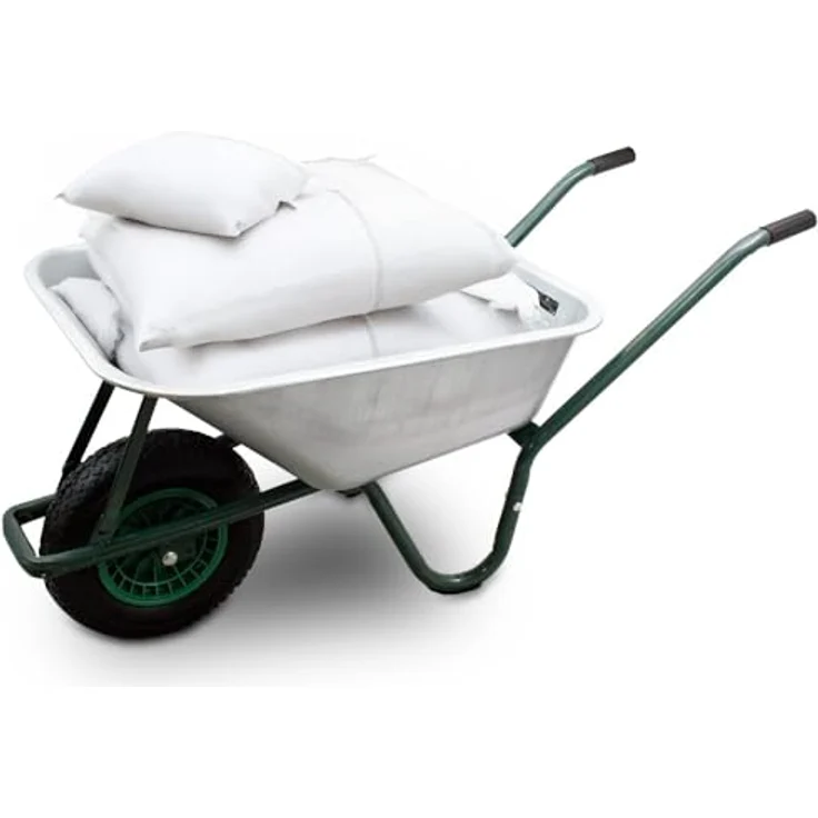 BITUXX® Schubkarre 100L, verzinkt mit Luftreifen und nadelgelagerter Achse, max. Zuladung 250kg – Bild 1