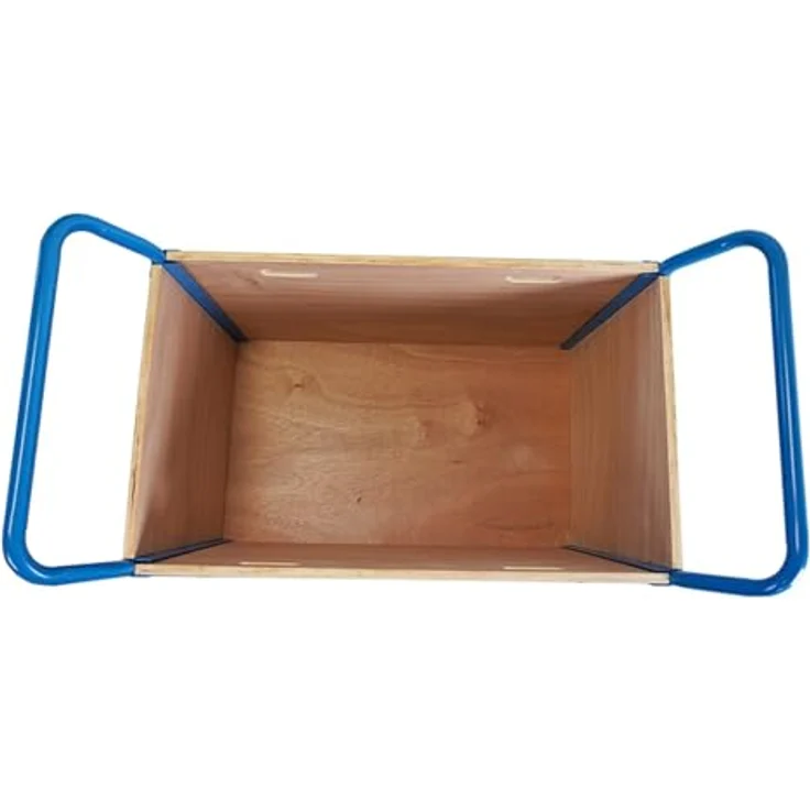 PROREGAL® Transportwagen Plattformwagen mit abnehmbaren Holzwänden, 102x113x60cm, Traglast 400kg, robuster Stahlrahmen, lichtblau – Bild 7