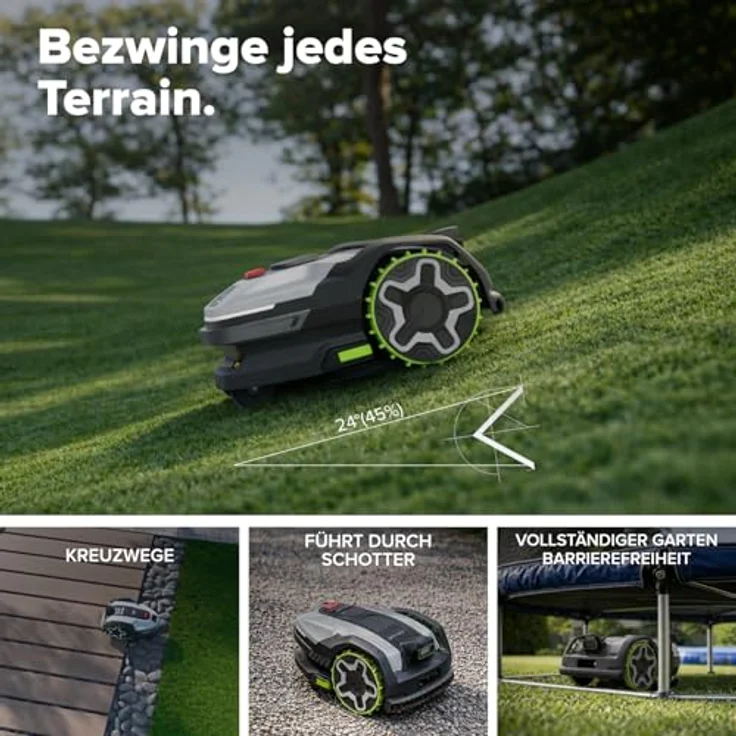 Greenworks Mähroboter AiMowbot 8, kabelloser Rasenmäher mit RTKVision für Rasenflächen bis 800 m², 54 dB Geräuschpegel – Bild 7
