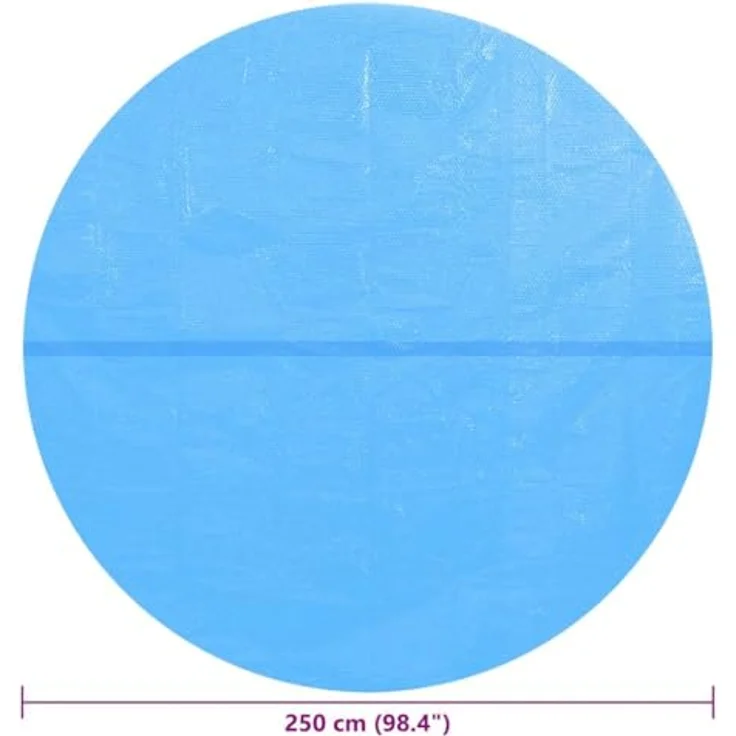 vidaXL Treibende Runde PE Pool-Solarplane 250 cm Blau – Bild 3