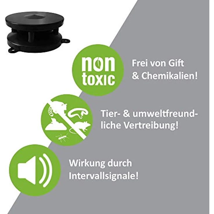 ISOTRONIC Mäuseschreck/Marderabwehr Mobil 360°mit Ultraschall für Haus, Garage, Dachboden - vertreibt Marder, Mäuse, Ratten, Siebenschläfer (1) (1) – Bild 2