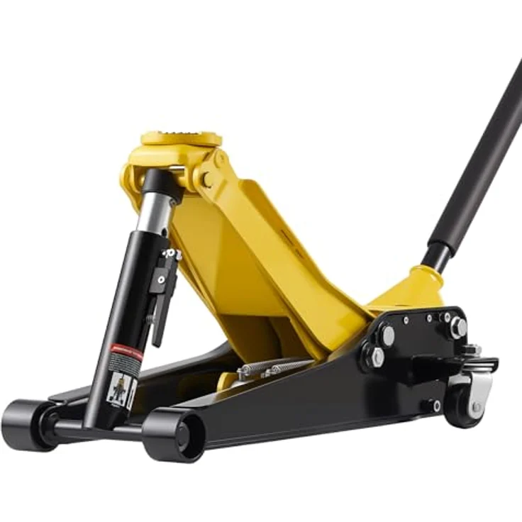 VEVOR Hydraulischer Rangierwagenheber 3T, Wagenheber mit 75-500 mm Hubhöhe, 95 mm Gummiauflage, Doppelzylinder und 360° Mobilität für PKW, SUV, Pickup, Werkstatt – Bild 9