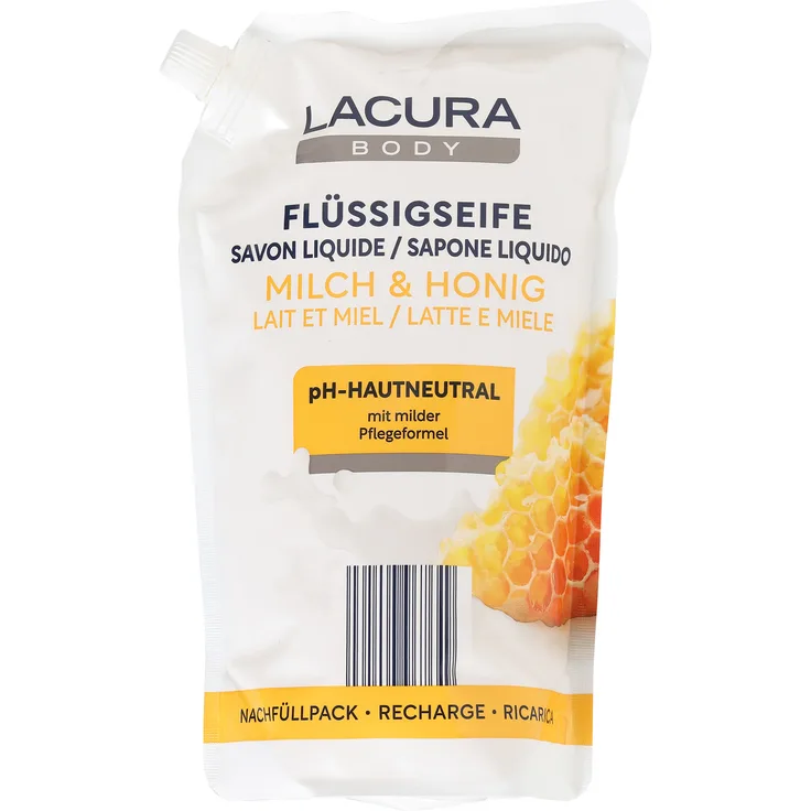 LACURA Flüssigseife, Milch & Honig 500ml