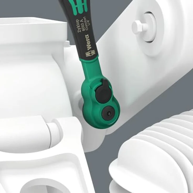 Wera 8100 SA 14 Zyklop Comfort Knarrensatz, 28-teiliges Bit- und Steckschlüsselset mit schlanker Knarrenform und textilem Aufbewahrungsbehälter – Bild 4