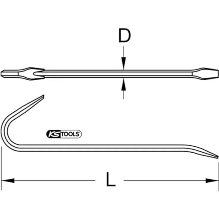 KS Tools 963.9709 BRONZEplus Nagel-/Knippeisen 900 mm, hochfeste Bauweise mit Schwalbenschwanzdesign und austauschbaren Stahlköpfen – Bild 2