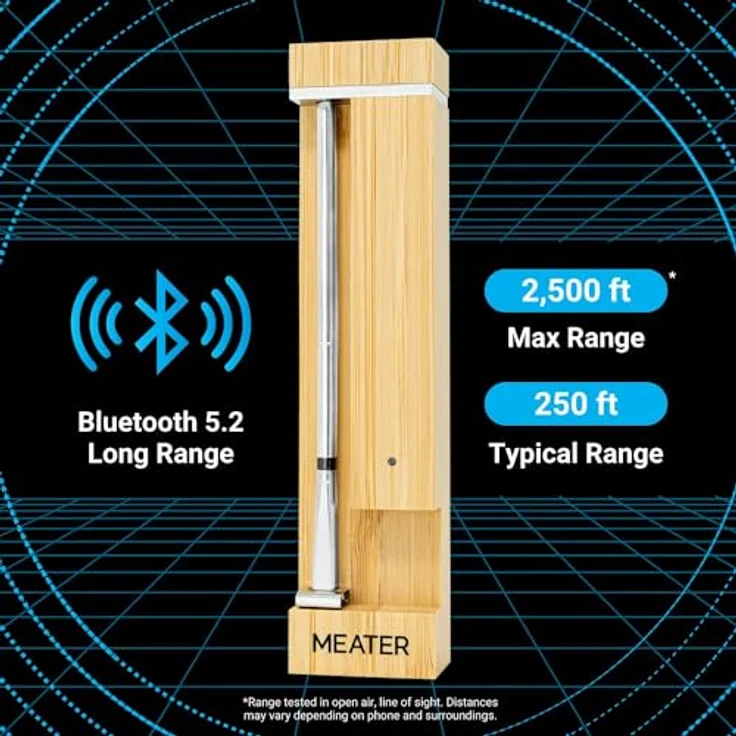 MEATER MEATER 2 Plus: Smart Meat Thermometer, Direct Heat Grilling at 1000°F, Long Bluetooth Range, 100% Waterproof, Precision Cooking, Multi Sensors, Certified Calibration, for BBQ/Grill/Kitchen – Bild 2