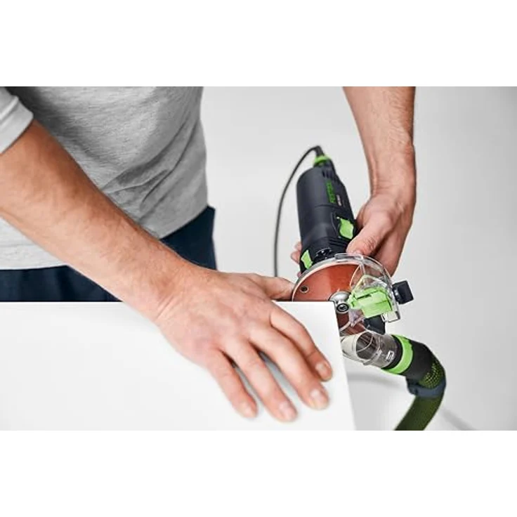 Festool Kantenfräse OFK 500 Q-Plus R3, präzise 1/10 mm Frästiefe, leicht, handlich, inkl. Fräser-System und Absaughaube mit Kugellagerbremse – Bild 4