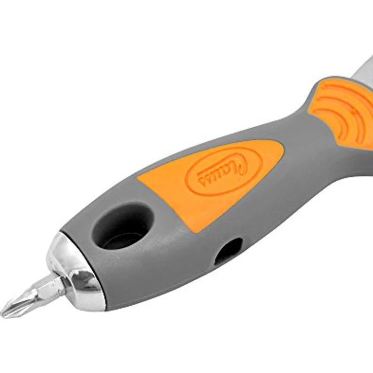 Clauss 14-in-1 Titannitrid beschichtetes Non-Stick Malerwerkzeug mit Kreuzschlitz- und Flachkopf-Schraubendreher, 18856, Grau Orange – Bild 3