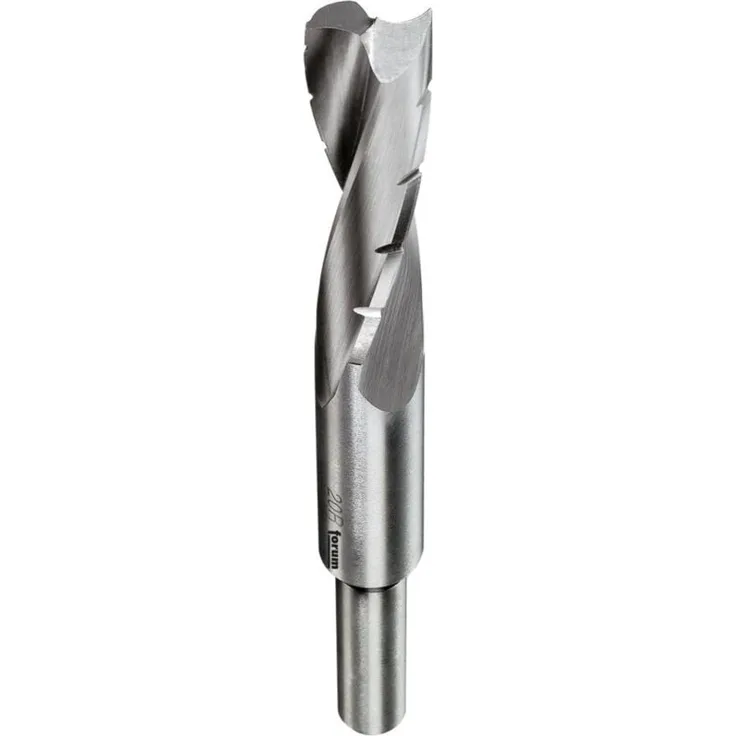 Forum Langlochfräsbohrer 12 mm Re, 2-schneidig, gedrehte Ausführung, DIN 6442 A, für Weich- und Hartholz, Schaft zylindrisch, Gesamtlänge 150 mm