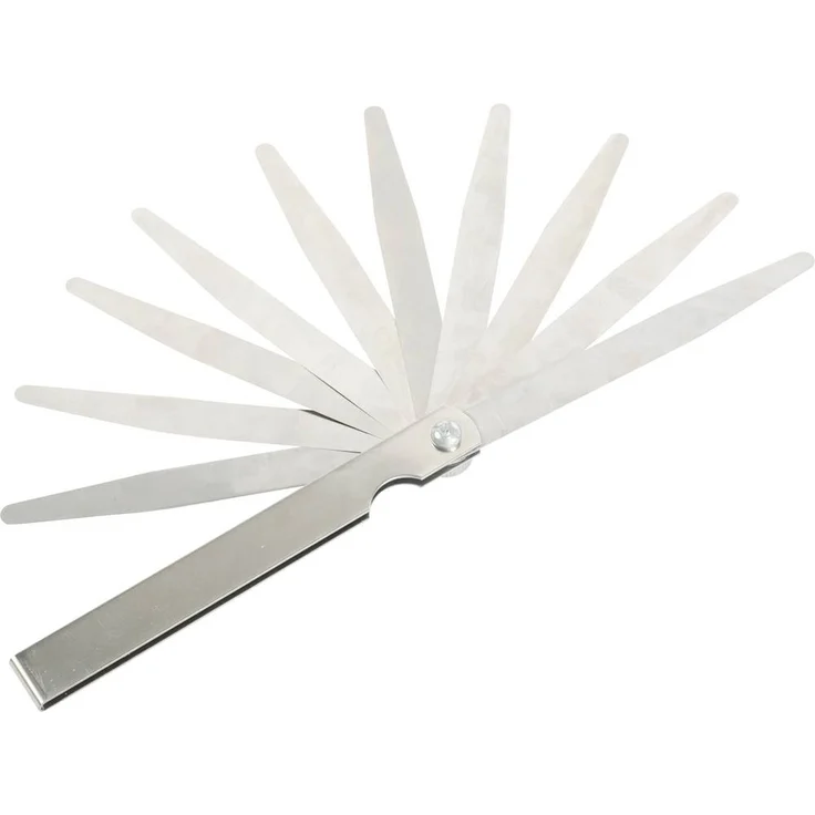 Dasqua 1817-0100 Fühlerlehre 0.02 - 1.00mm, 17 Blätter, DIN 2275 für präzise Messungen in Maschinenbau und Automatisierung