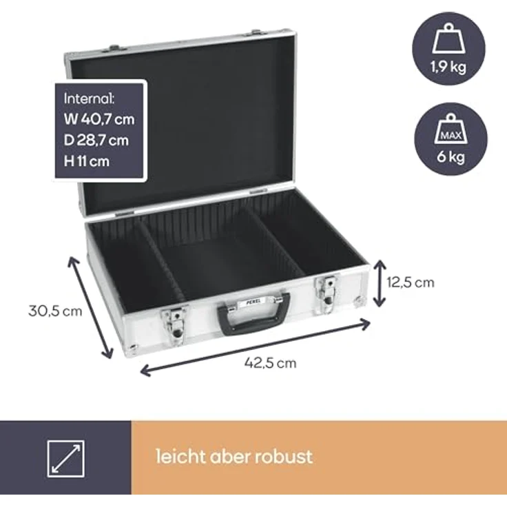 Perel 1819 Werkzeugkoffer aus Aluminium – Bild 8