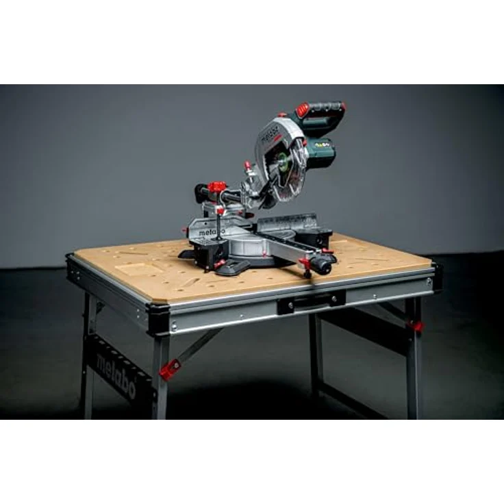 Metabo Multifunktionstisch mwb 100, mobile Werkbank mit höhenverstellbaren Standbeinen und robustem MDF-Tischplatte, transportabel – Bild 5