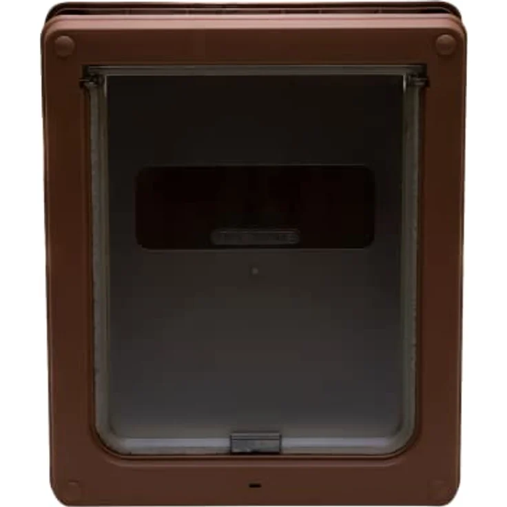 Kerbl Dog Mate® 2-Wege Hundetüre, braun, mit Magnetverschluss, 290 x 350 mm, für Hunde bis 460 mm Schulterhöhe, wetterfest und sicherheitsscheibenverstärkt – Bild 2