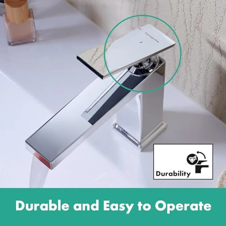 hansgrohe Tecturis E 110 CoolStart Spültischarmatur, Chrom, ComfortZone 110, Wasserfallstrahl, EcoSmart+ – Bild 4