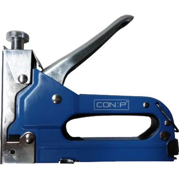 Werkzeyt CON:P B23824 Profi-Tacker, 4-14 mm für Tackerklammern, U-Klammern und Nägel, im Koffer