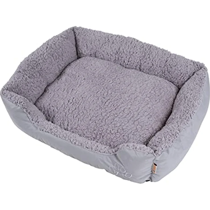 Hundebett Hundekissen Haustierbett 60x48x18 cm Hundekorb Tierbett Hundesofa Grau – Bild 6