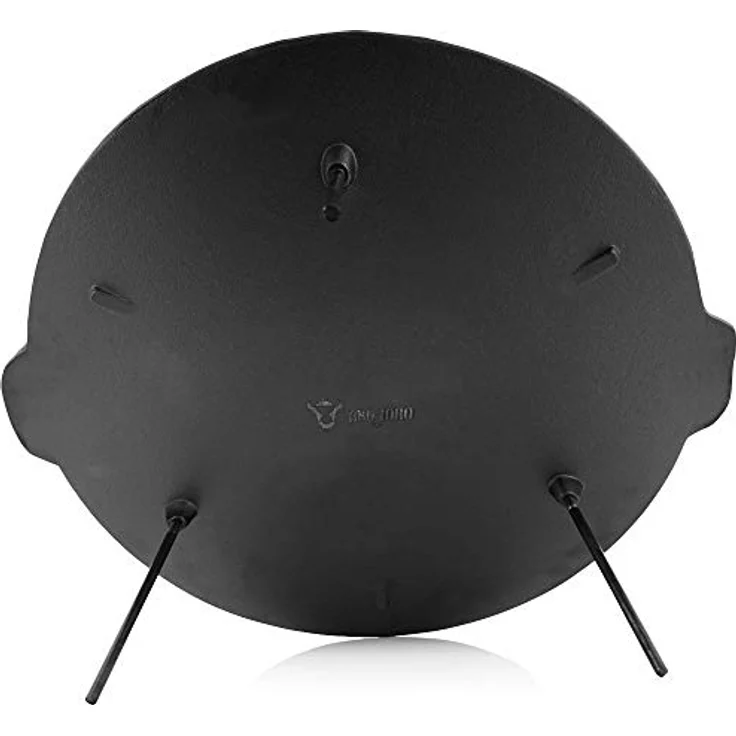 BBQ-Toro Gusseisen Grillpfanne (Ø 60 cm) mit 3 Beinen | rund | Dutch Oven Ständer | Dreibein Grillplatte - Preisvergleich – Bild 4