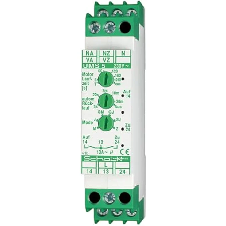 Schalk SCHAL UMS 5, Zeitschaltuhr für Auf/Zu-Steuerung, 230V AC, 2 Schließer 10A, motorisierte Steuerung für Rollläden und Jalousien – Bild 3