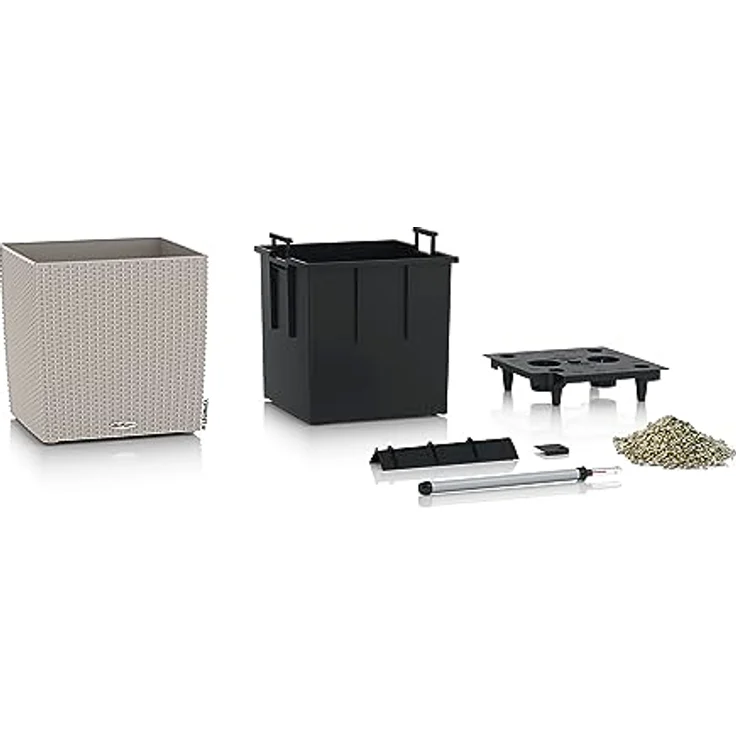 LECHUZA CUBE Cottage 30 sandbraun 15356 – Bild 3
