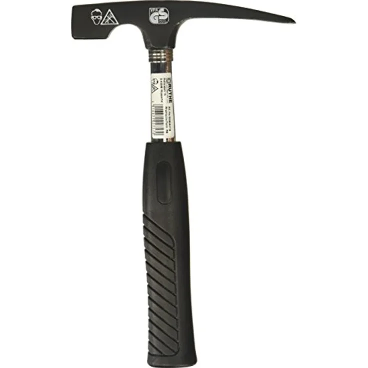 Ruthe Maurerhammer Stahlrohr 832 g, Rheinische Form, mit PVC-Griff,