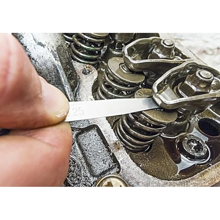 Vigor V1714 Fühlerlehre 0,05 - 1 mm, 20 Blatt gehärteter Federstahl mit Festellmutter, DIN 2275 – Bild 4