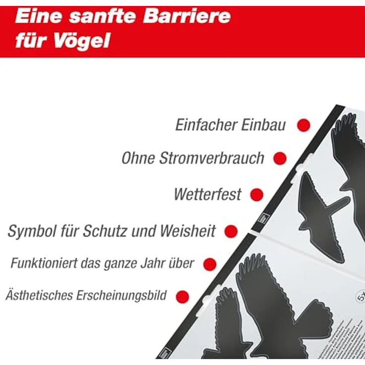 Swissinno Vogelschutz-Fensteraufkleber , 5 Stk. – Bild 4