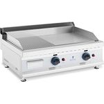 Royal Catering Doppel-Gasgrill RC-GGHR750 74,5 x 40 cm glatt/geriffelt 2 x 3.100 W Erdgas 20 mbar, Edelstahl