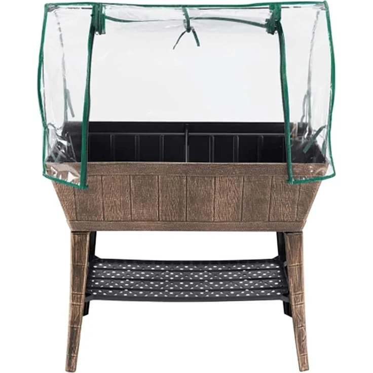 HTI-Living Hochbeet Nessa mit Frühbeetabdeckung Braun, 76 x 82,5 x 37,5 cm, Balkon & Terrasse geeignet