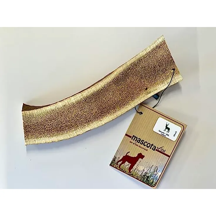 mascota vital - Hirschgeweih - 100% Hirschgeweih - Ideal für die Zahnpflege - 100% Natürlich - Geweih - Kauknochen - Hundespielzeug - Geweih vom Rothirsch (XXL (160-250g), halbiert)