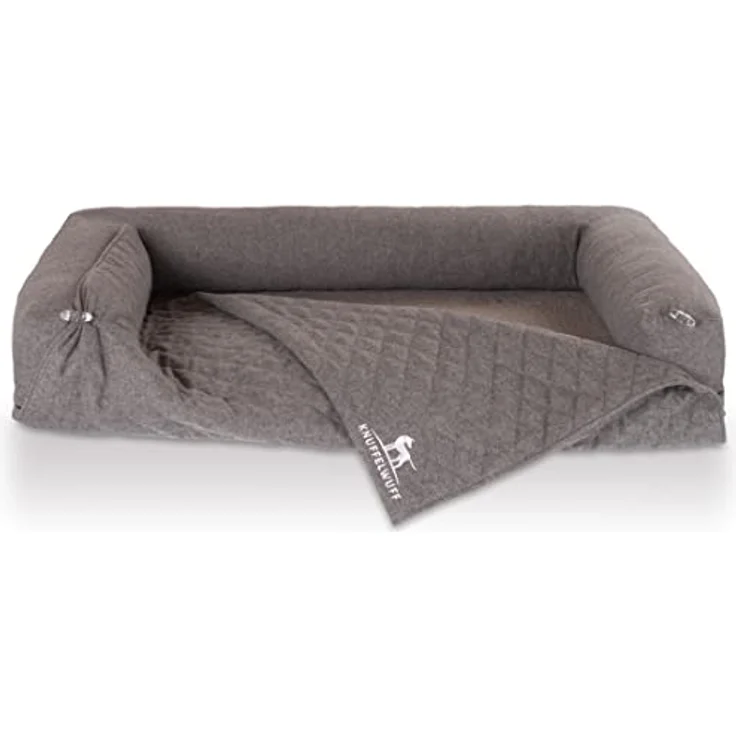 Knuffelwuff orthopädisches Sofa-Hundebett Yona XL 100 x 65cm Grau - Hundekissen für große, mittelgroße und kleine Hunde - Waschbar – Bild 3