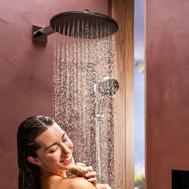 hansgrohe Raindance Alive S - Kopfbrause, runde Duschbrause (300 mm), Regendusche mit RainAir, Chrom, 24520000 – Bild 5