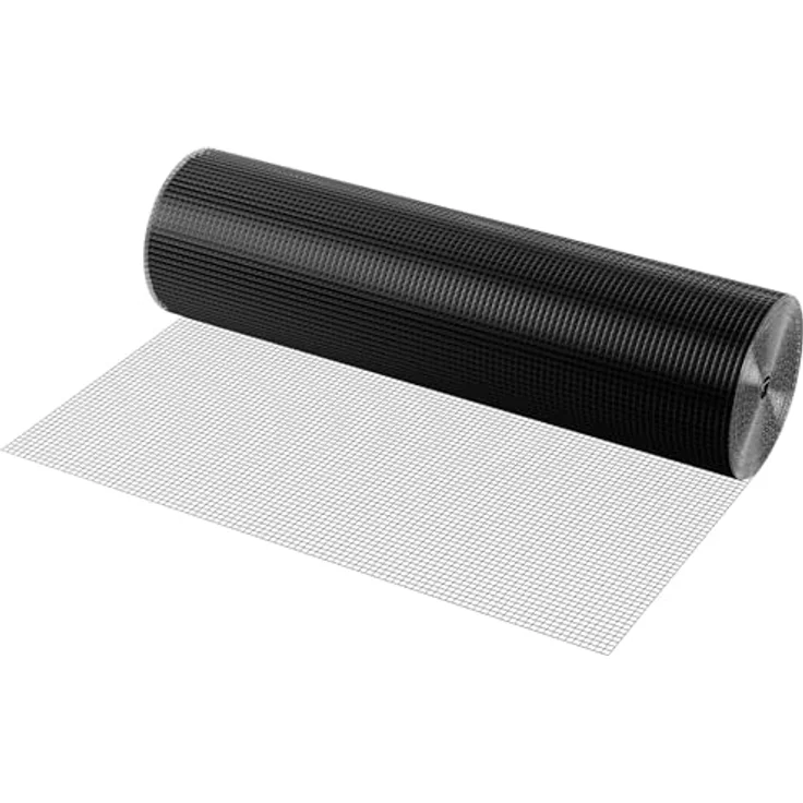 VEVOR Maschendraht 1220 x 30480 mm, 19 Gauge, vinylbeschichtetes Metalldrahtgeflecht für Hühnerstallbarrieren und Kaninchenzäune, schwarz – Bild 9